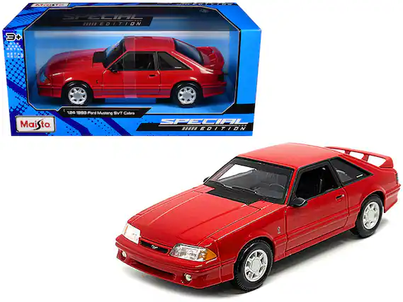 Maisto
SPECIAL EDITION
1:24 1993 Ford Mustang SVT Cobra
SPECIAL EDITION
DIE CAST METAL BODY
3+
