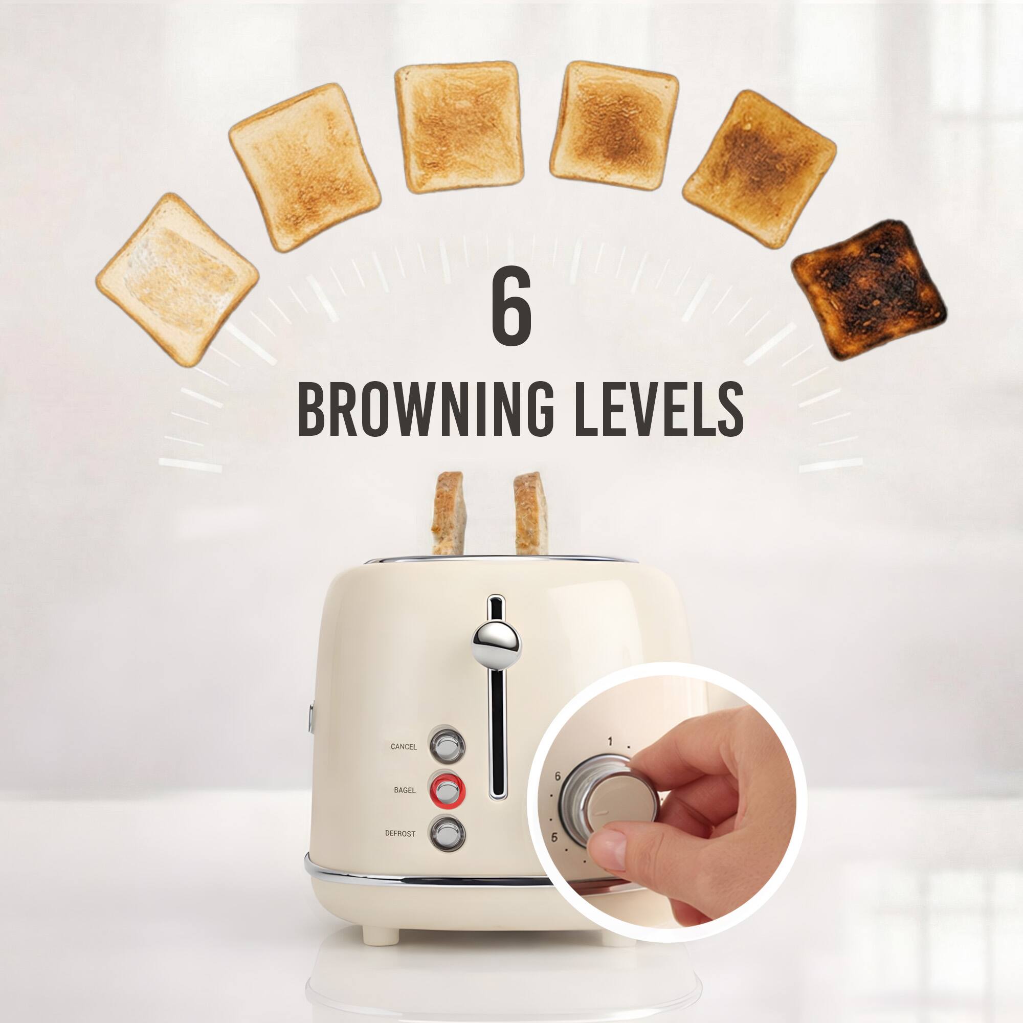 6 BROWNING LEVELS  
CANCEL : DAGEL o DEFROST 5