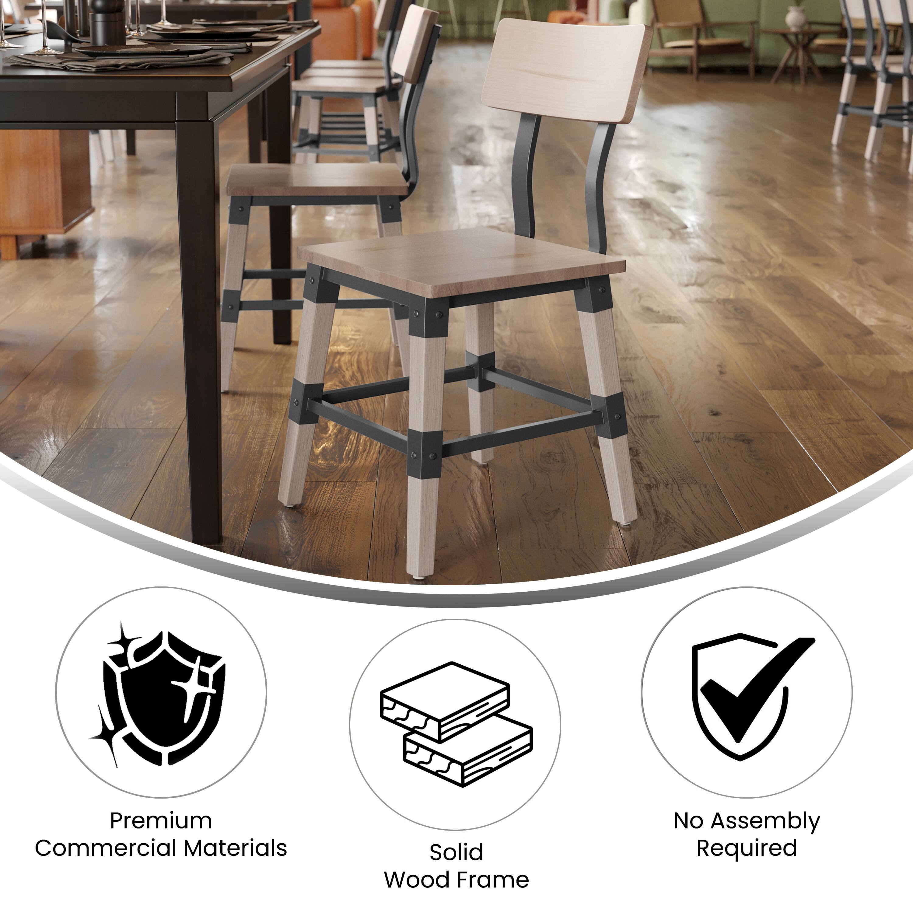 Premium Commercial Materials  
Solid Wood Frame  
No Assembly Required