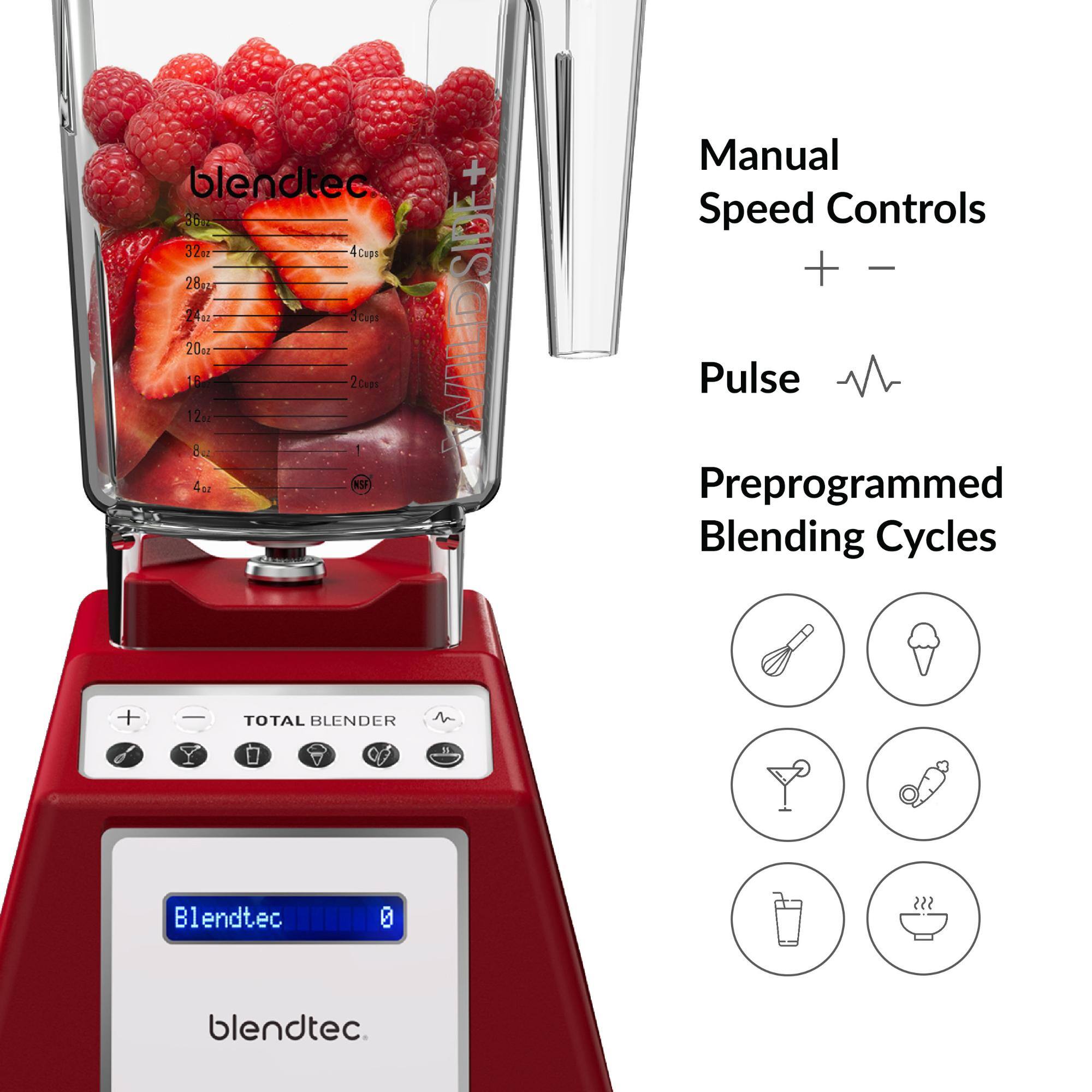 blendtec 88 321z 4Cups 28m 24d2 3eu 20ez LP 2Cuas 12 8 4or NSF + MILDSIDE- Manual Speed Controls + Pulse Preprogrammed Blending Cycles + TOTAL BLENDER N OF . B1 lendtec 0 2 blendtec
