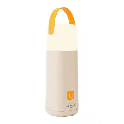 Front. Dawnrise - 250 Lumen Rechargeable LED Mini Camping Lantern Flashlight (Yellow) - Yellow.