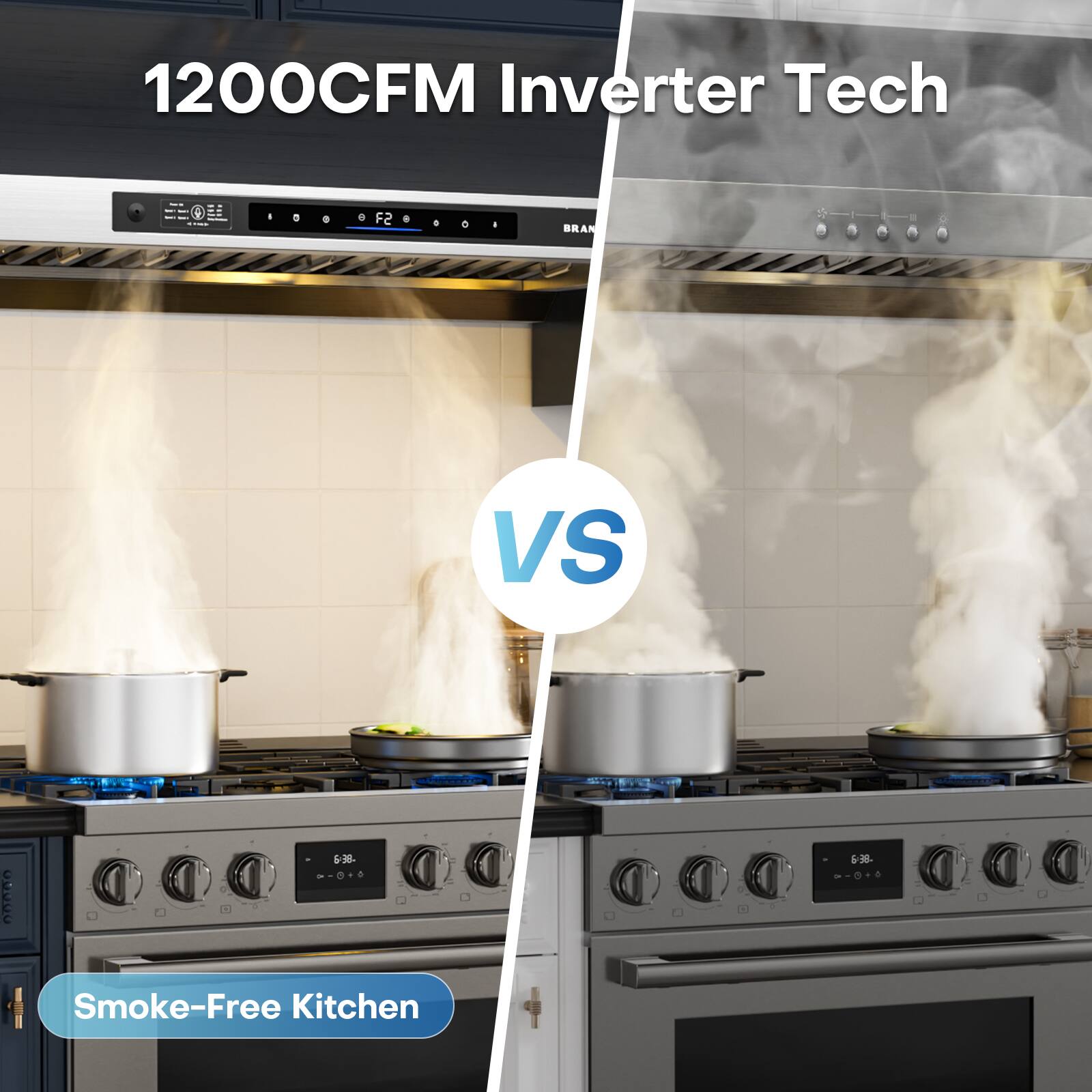 1200CFM Inverter Tech

VS

Smoke-Free Kitchen