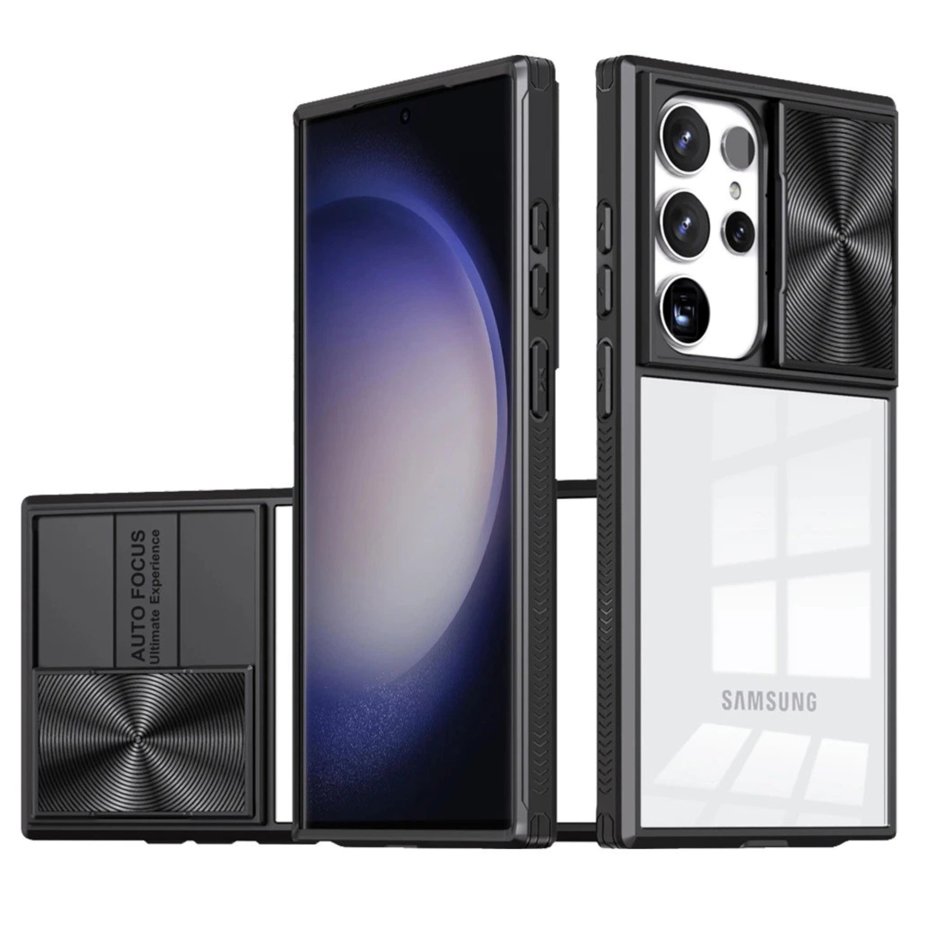 Kitcheniva - Rear Lens Sliding Rugged Clear Case For Samsung Galaxy S24 Ultra - Black price history on PriceWatchPro
