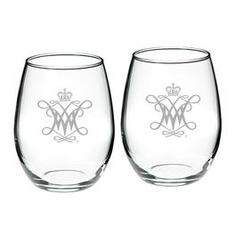 Jardine - William & Mary Tribe 21oz. 2-Piece Stemless Wine Glass Set - Multicolor