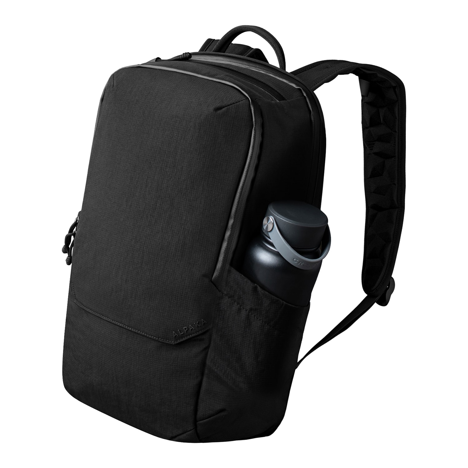 ALPAKA - 24L Laptop Backpack for 16-inch Laptop - Elements Backpack Pro for Work, Travel & Commuting - Black Axoflux 400D Ripstop Nylon