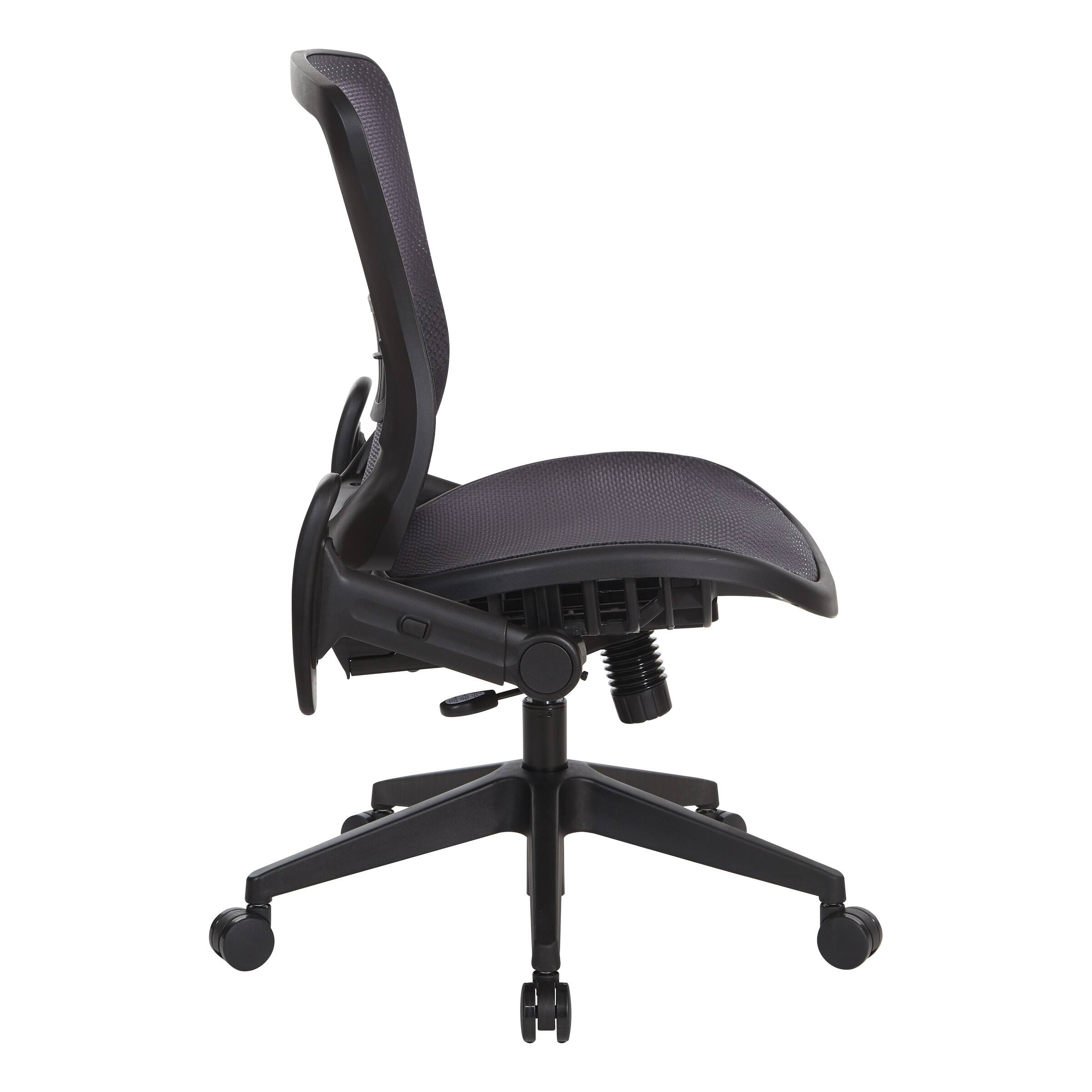 Alt View 2. Office Star Products - Dark Air Grid Seat and Back Mgr Chair - Black.