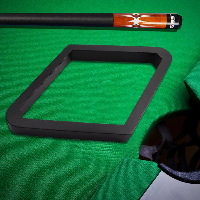 Alt View 2. GSE Games & Sports Expert - Deluxe Black Solid Wood 9-Ball Diamond Ball Rack for 2-1/4" Pool Balls, Billiard Ball Rack - Black.