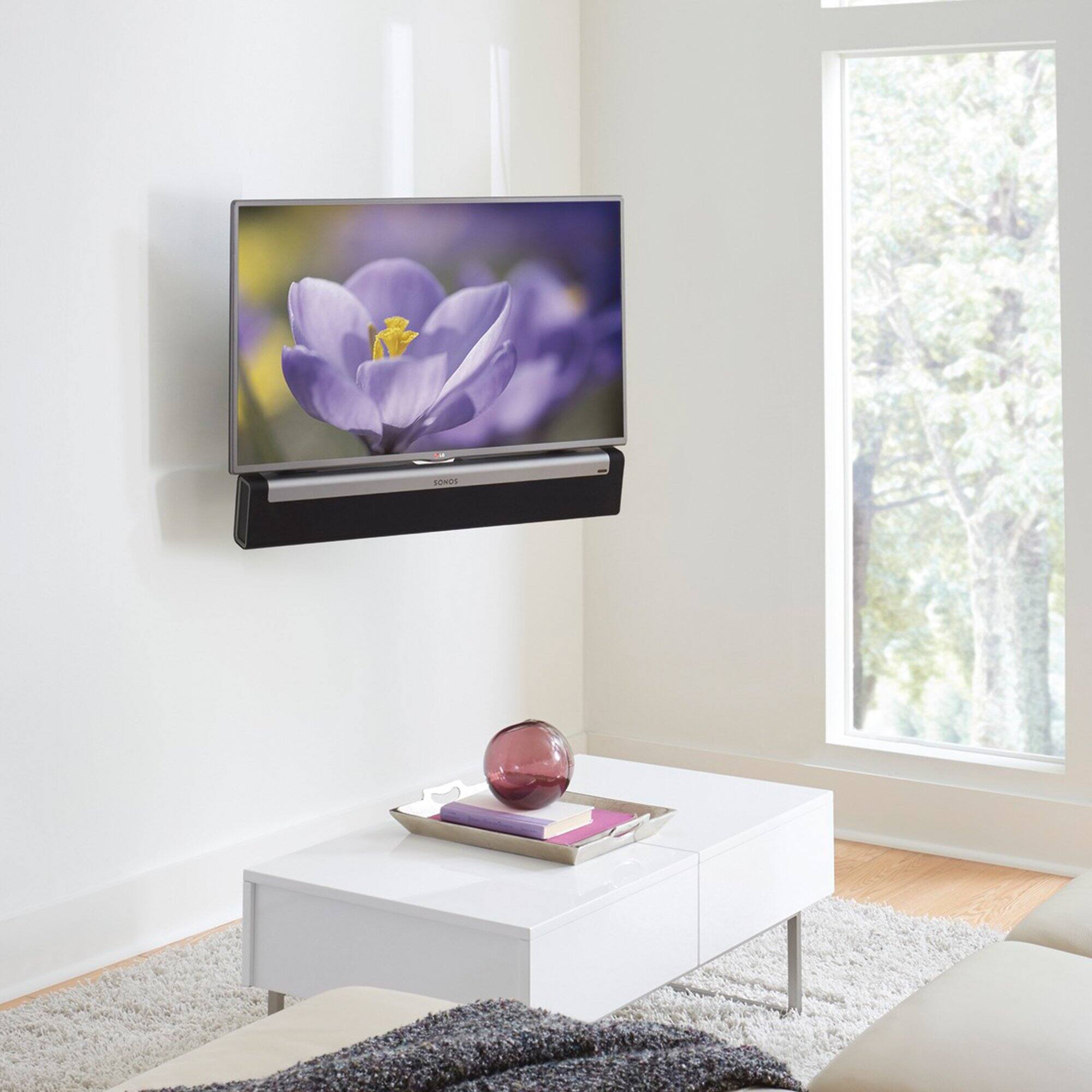 Alt View 7. Sanus - Universal Soundbar Mount for TVs - Fits Soundbars up to 15 lbs with Easy Installation and Tool-Free Adjustments - Black.