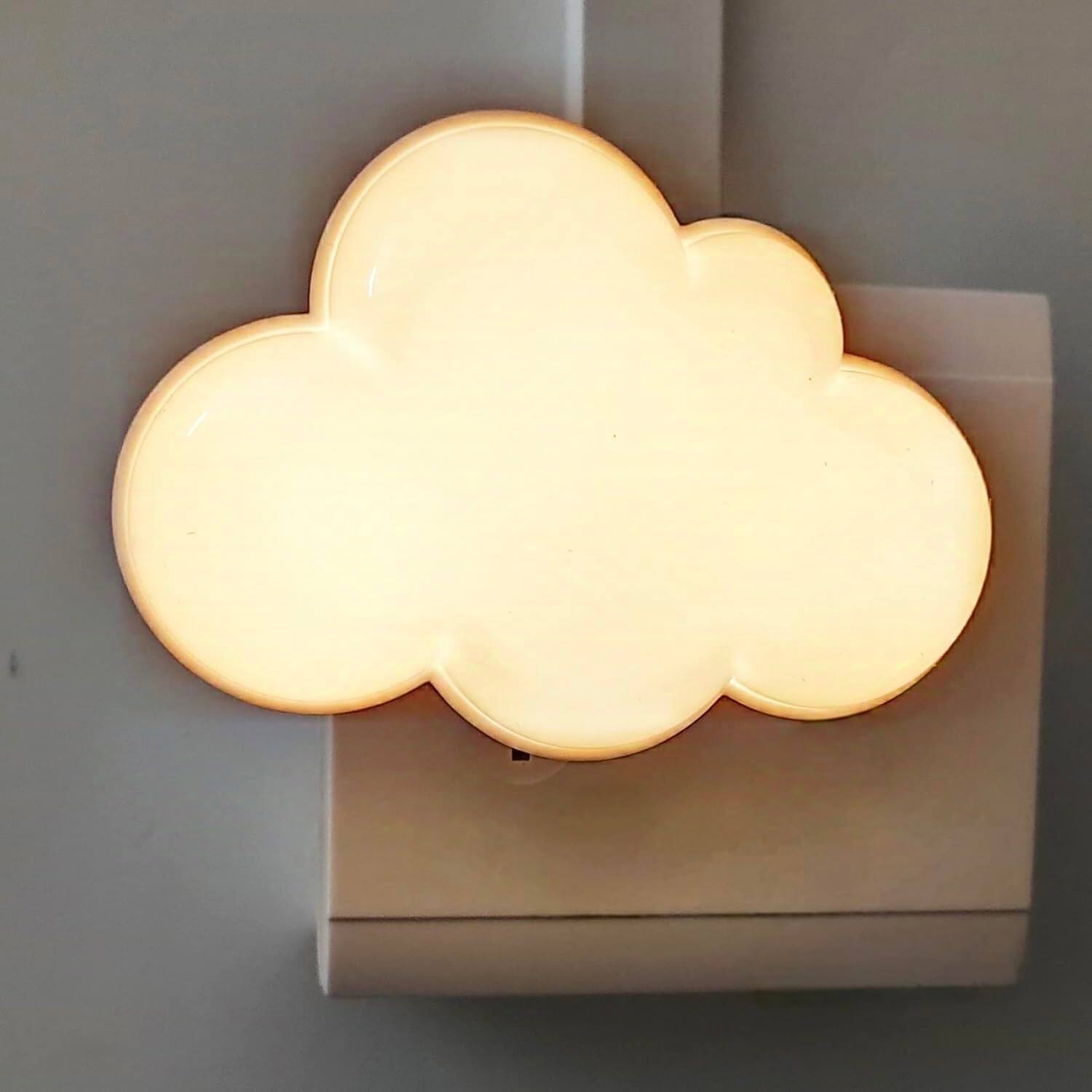 Front. MAGICAL RUBS - Sensor Led Night Light Plug-in Lights For Adults Cute Dream Lighting Wall Lamp Cloud Nightlight Bedroom Bathroom... - White 1 Pack.
