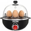 Front. OSTBA - 7-Egg Electric Cooker with Manual Switch & Overheat Protection, Easy-Clean & Portable - Black.