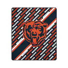 Pegasus - Chicago Bears 60" x 70" Diagonal Lined Wordmark Ultra Soft Blanket - Multicolor