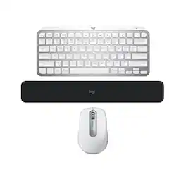 Logitech - MX Keys Mini Minimalist Wireless Illuminated Keyboard Bundle - Gray