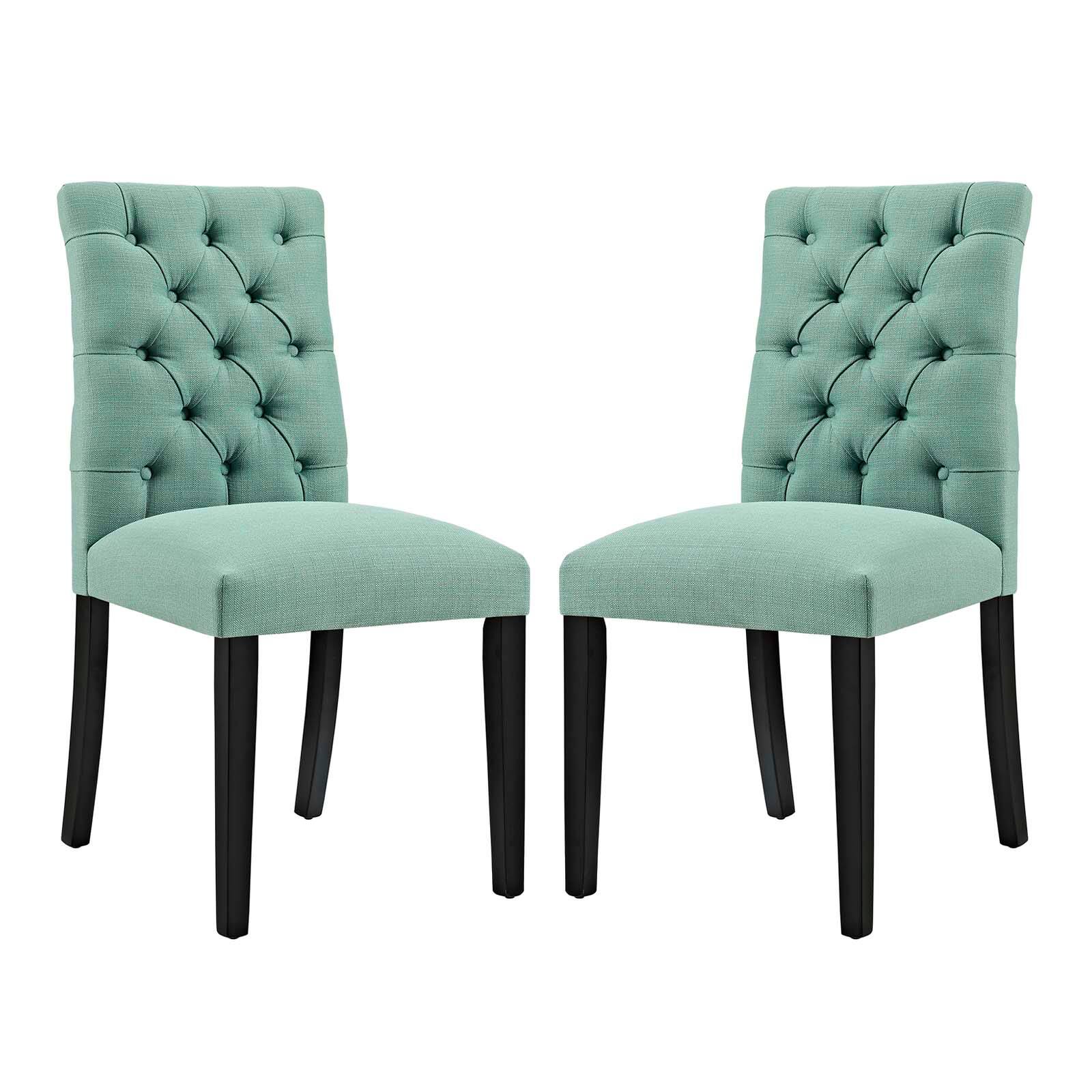 Angle. Modway - Duchess Fabric Dining Chair Set of 2 by Modway - Laguna.