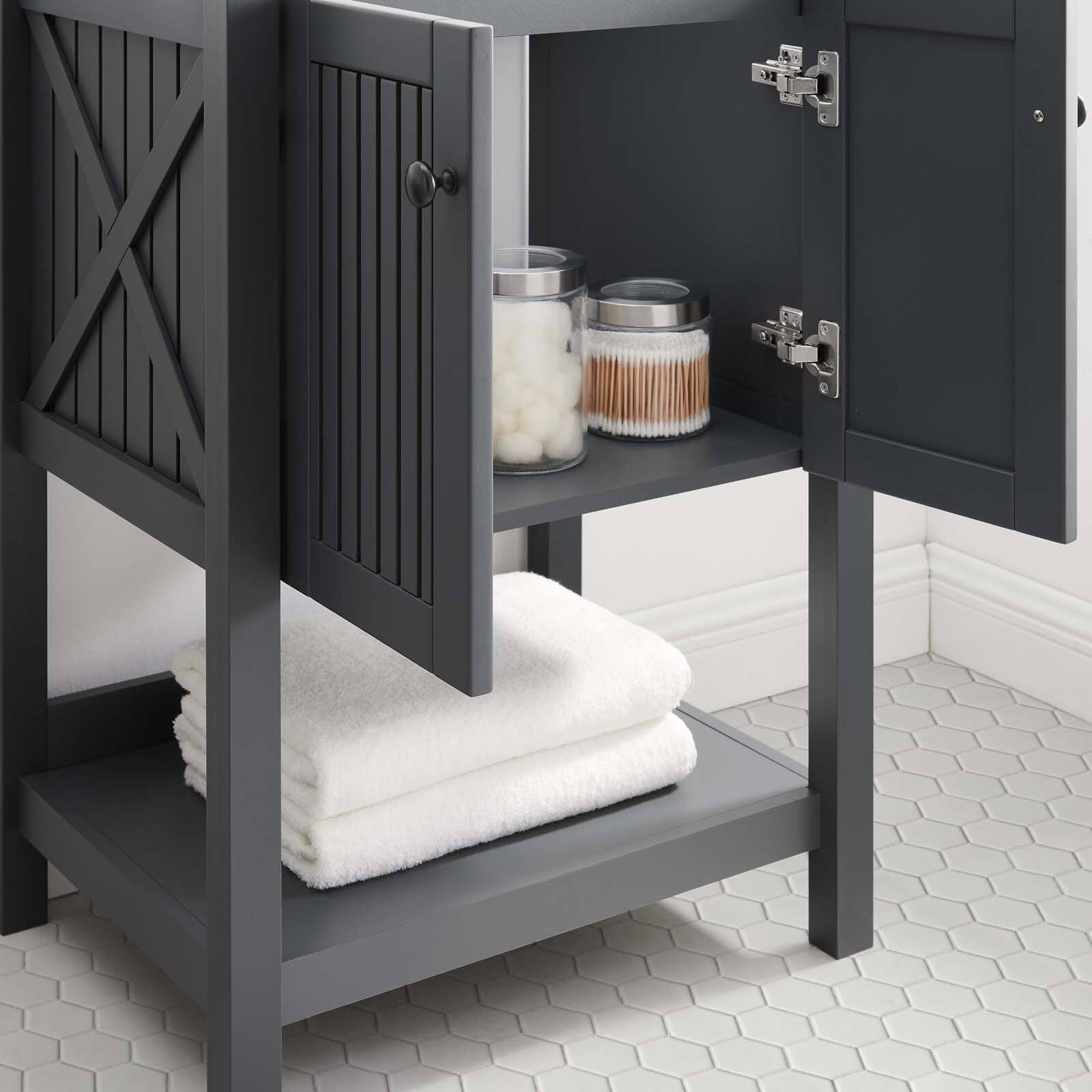 Alt View 1. Modway - Steam 23" Bathroom Vanity Cabinet (Sink Basin Not Included) by Modway - Gray.