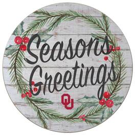 Jardine - Oklahoma Sooners 20'' x 20'' Season's Greetings Circle - White