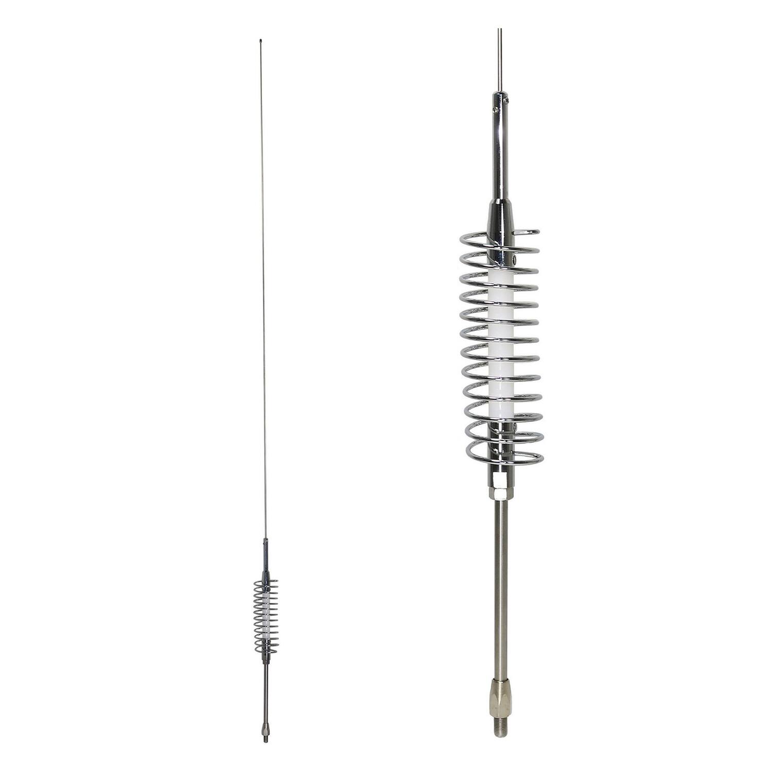 Angle. Tram - 5,000-Watt Penetrator Sparrow 26-30 MHz CB Antenna, 49.25" Stainless Steel Whip, 6" Shaft - Stainless Steel.