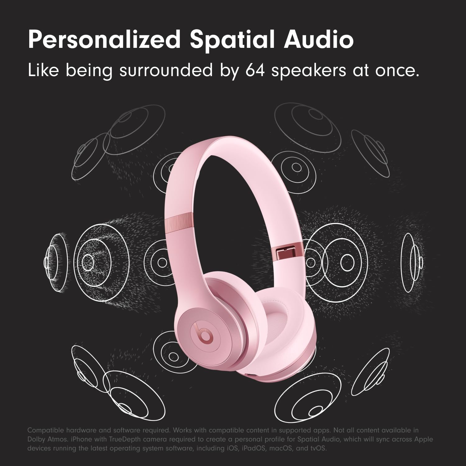 Beats Solo 4 Bluetooth Wireless On Ear Headphones Metallic Pink