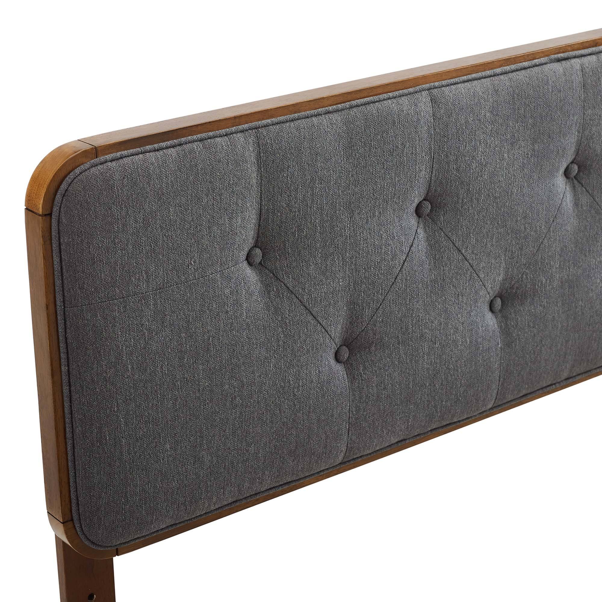 Alt View 1. Modway - Collins Tufted Fabric and Wood Twin Headboard by Modway - Black.