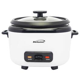 Brentwood - 16 Cup Cooked Rice Cooker with Steam - White