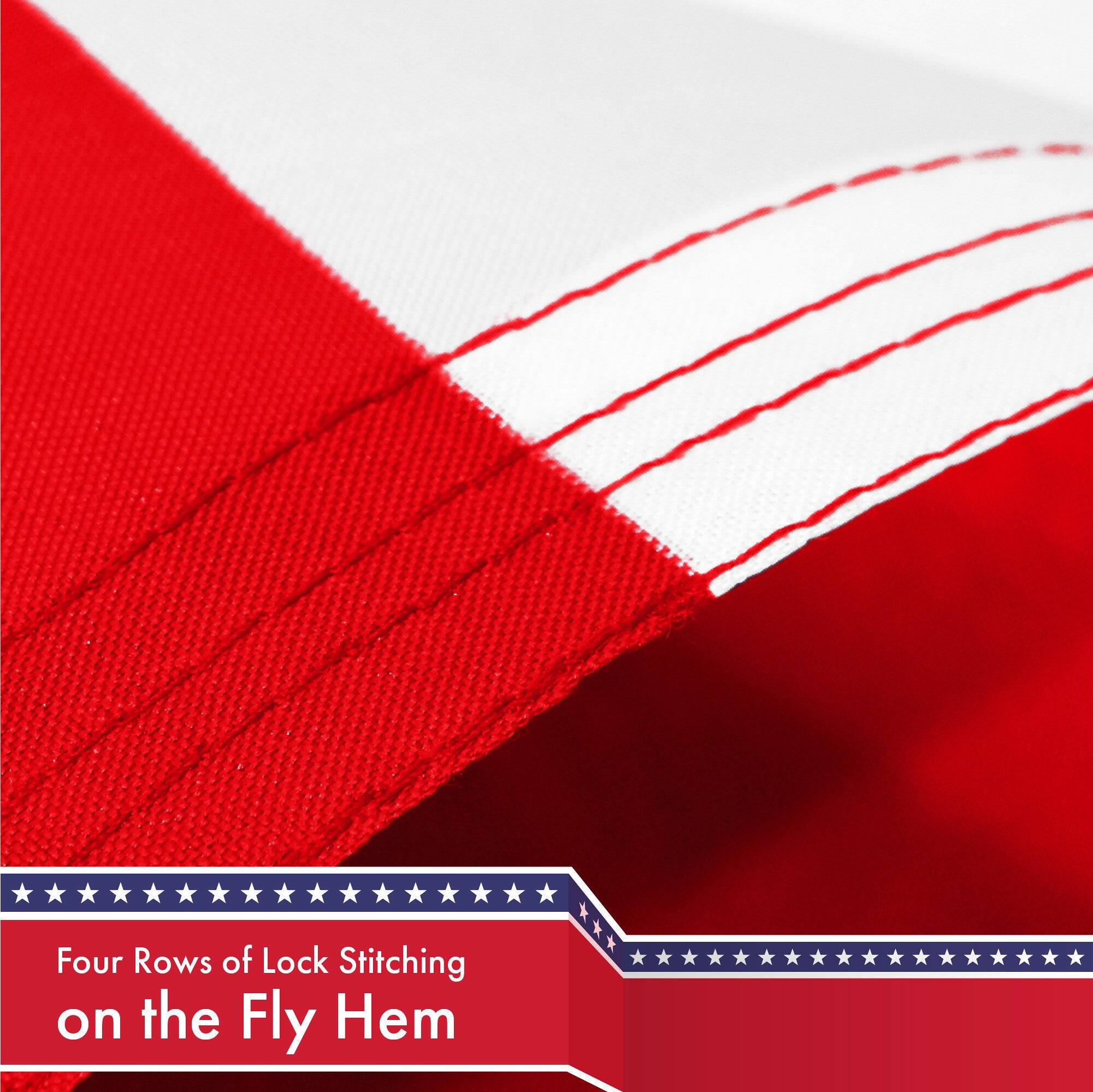 Four Rows of Lock Stitching on the Fly Hem