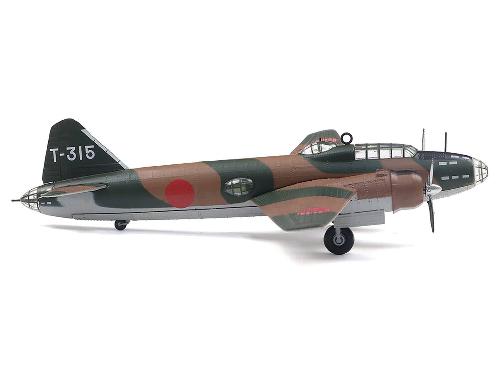 Angle. Diecast of Defence Collectibles - Mitsubishi G4M1 Type 1 Aircraft "Imperial Japanese Navy" 1/144 Diecast Model by Diecast of Defense - Multi.
