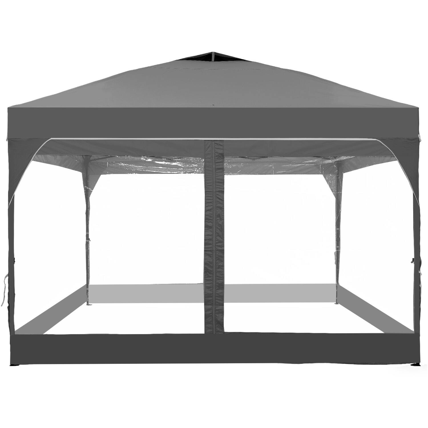 Alt View 1. Ainfox - Ainfox 12x12 Pop Up Canopy Tent,Outdoor Gazebo with Carrying Bag,Easy Up Canopy for Events,Parties,Camping - Gray.