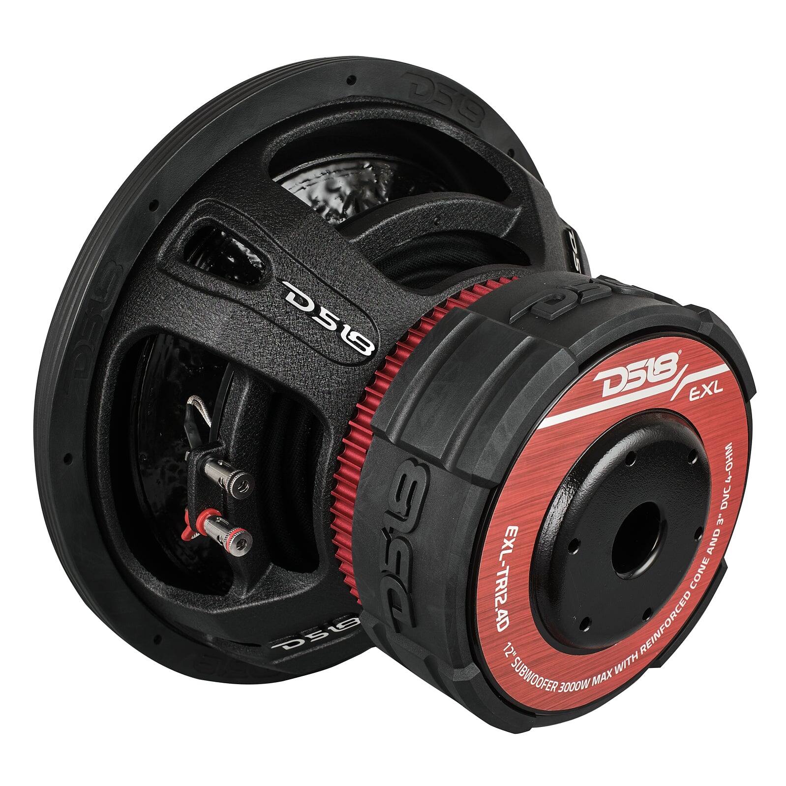 DSG  
D518 D518 038  
DS18 EXL 4-OHM DVC AND EXL-TRI2.4D CONE 12" SUBWOOFER MAX WITH REINFORCED 3000W