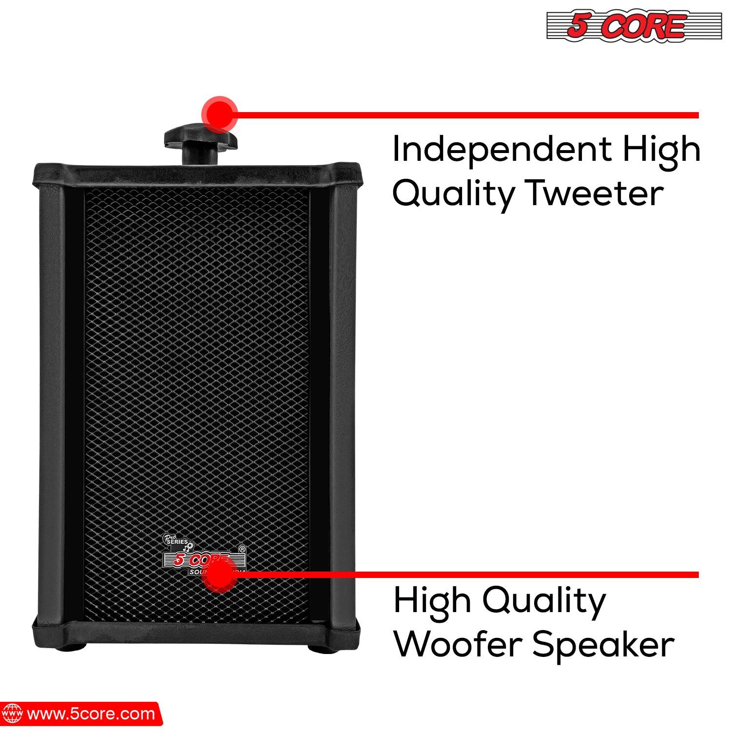 5 CORE Independent High Quality Tweeter  
High Quality Woofer Speaker  
www.5core.com