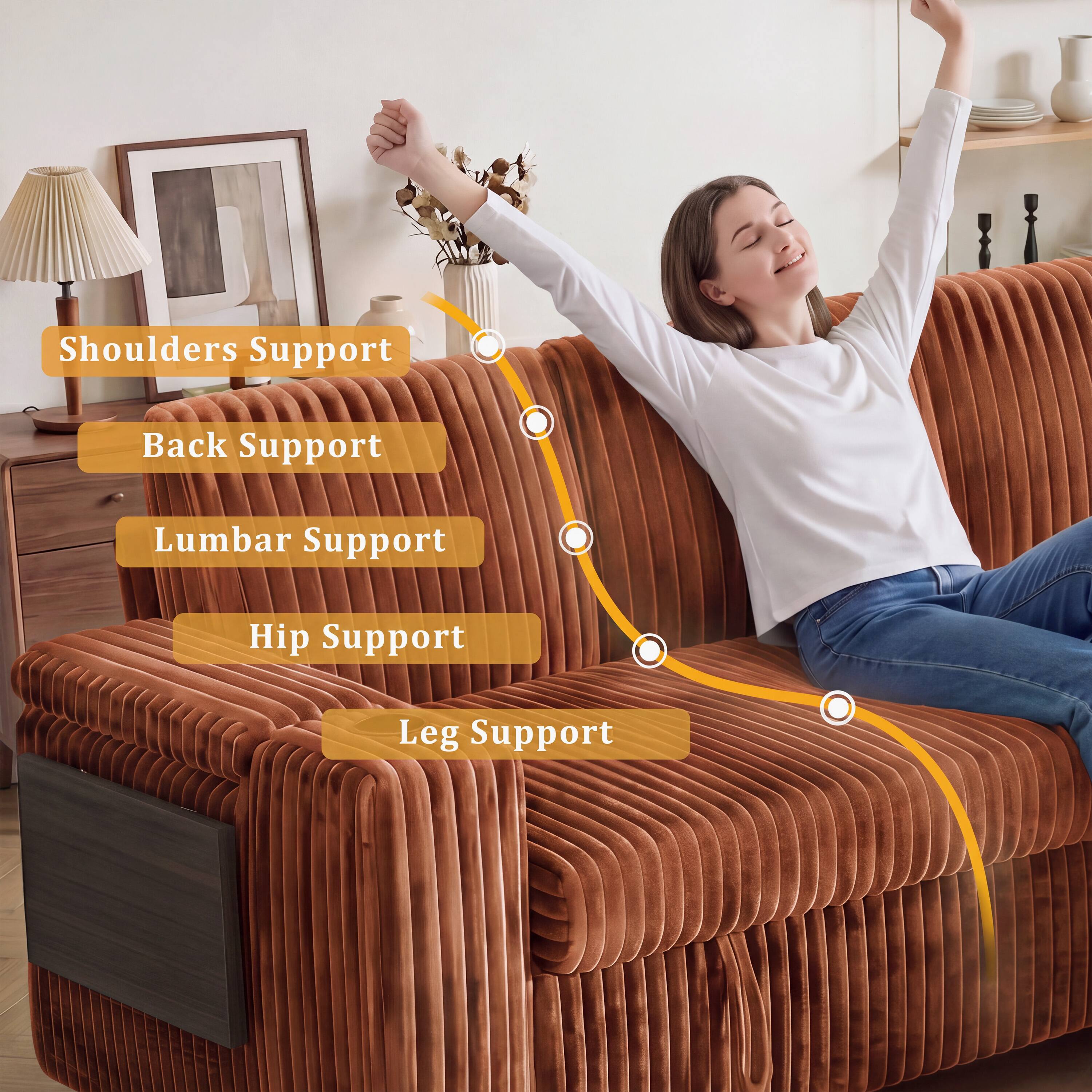 Shoulders Support  
Back Support  
Lumbar Support  
Hip Support  
Leg Support