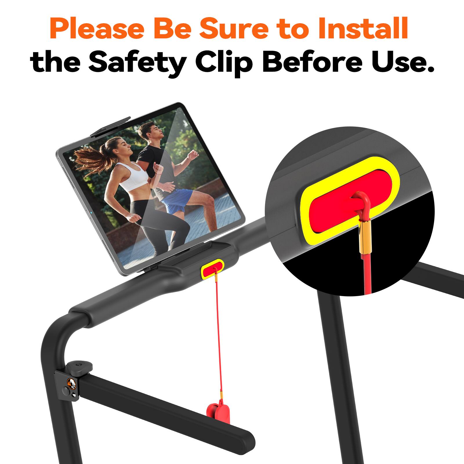 Please Be Sure to Install the Safety Clip Before Use.