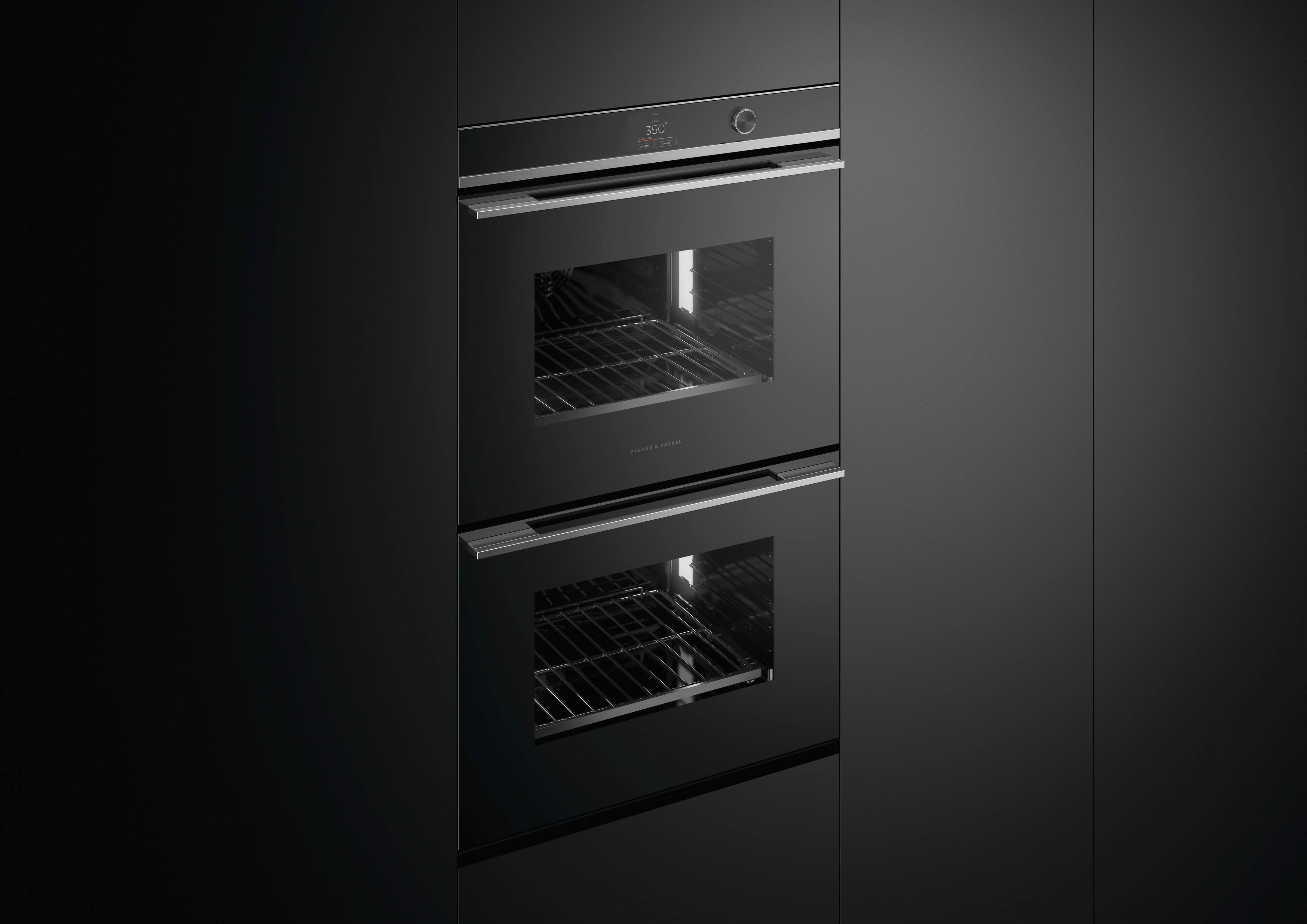 Alt View 13. Fisher & Paykel - 30-in Built-In Electric Convection Double Wall Oven - Stainless Steel.