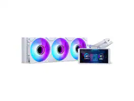 Phanteks - Glacier One 360M25-LCD AIO CPU Cooler, 6" IPS LCD, M25 D-RGB Fans, Copper Plate, Intel/AMD - White