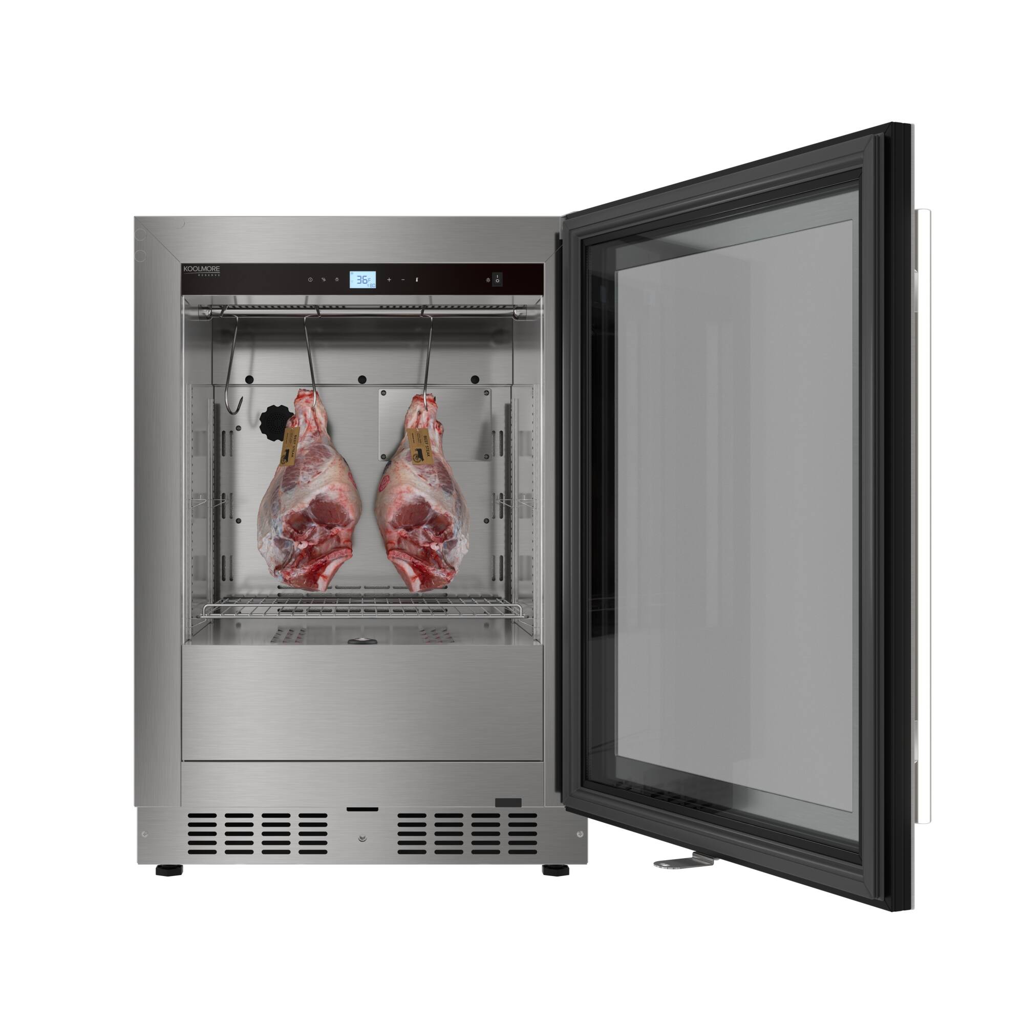 Alt View 3. Koolmore - Reserve 24 in. Commercial and Residential Undercounter Dry Aging Refrigerator in Stainless Steel (KM-DAR-34SS) - Stainless-Steel.