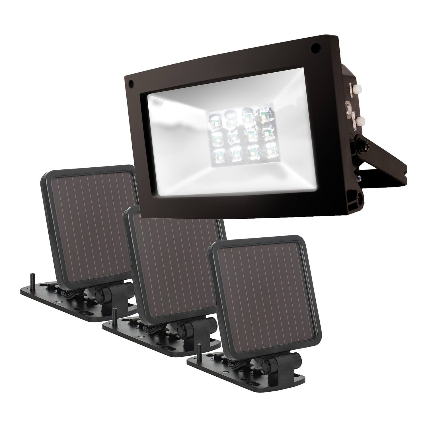 MAXSA Innovations - 40331 Solar-powered Ultrabright Flood Light - Black