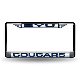 Rico Industries - Brigham Young BYU Cougars Black Metal Laser Cut License Plate Frame - Multi
