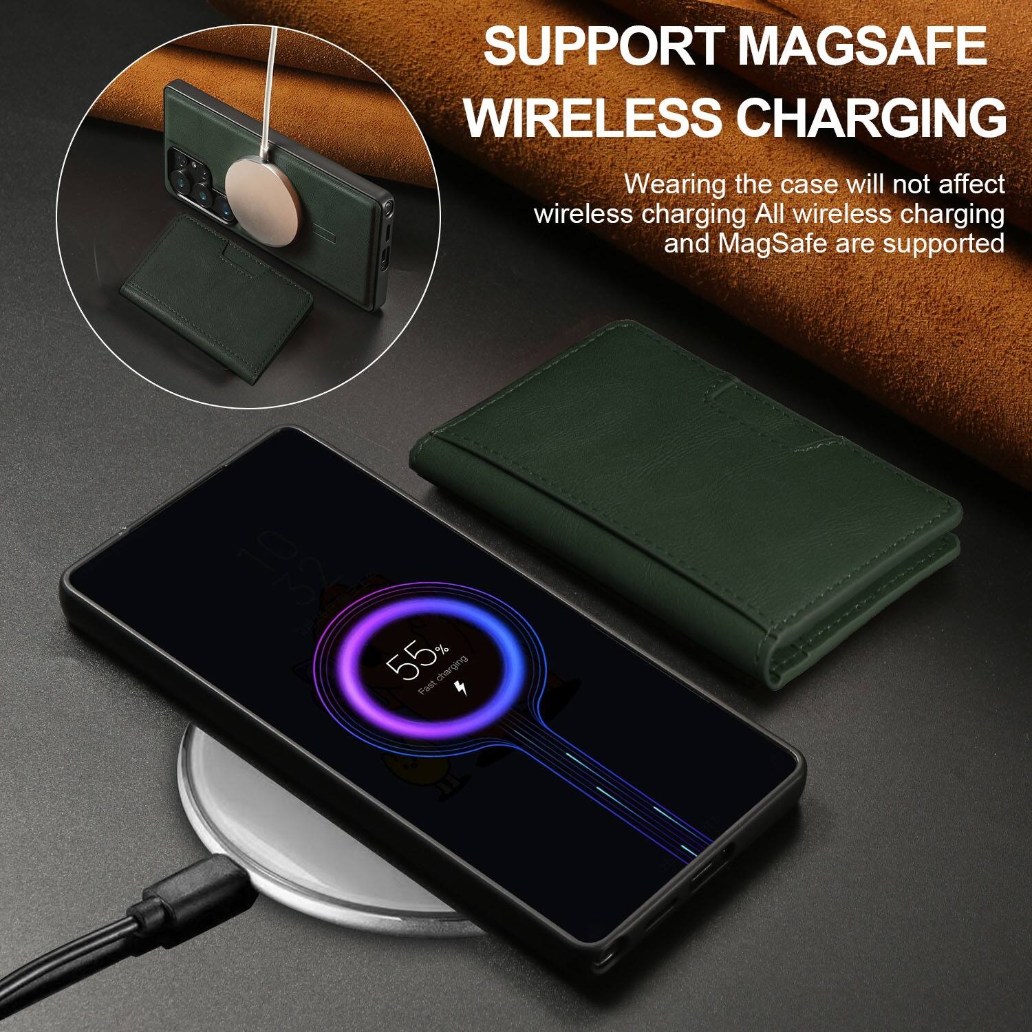SUPPORT MAGSAFE WIRELESS CHARGING  
Wearing the case will not affect wireless charging. All wireless charging and MagSafe are supported.  
55% Fast charging