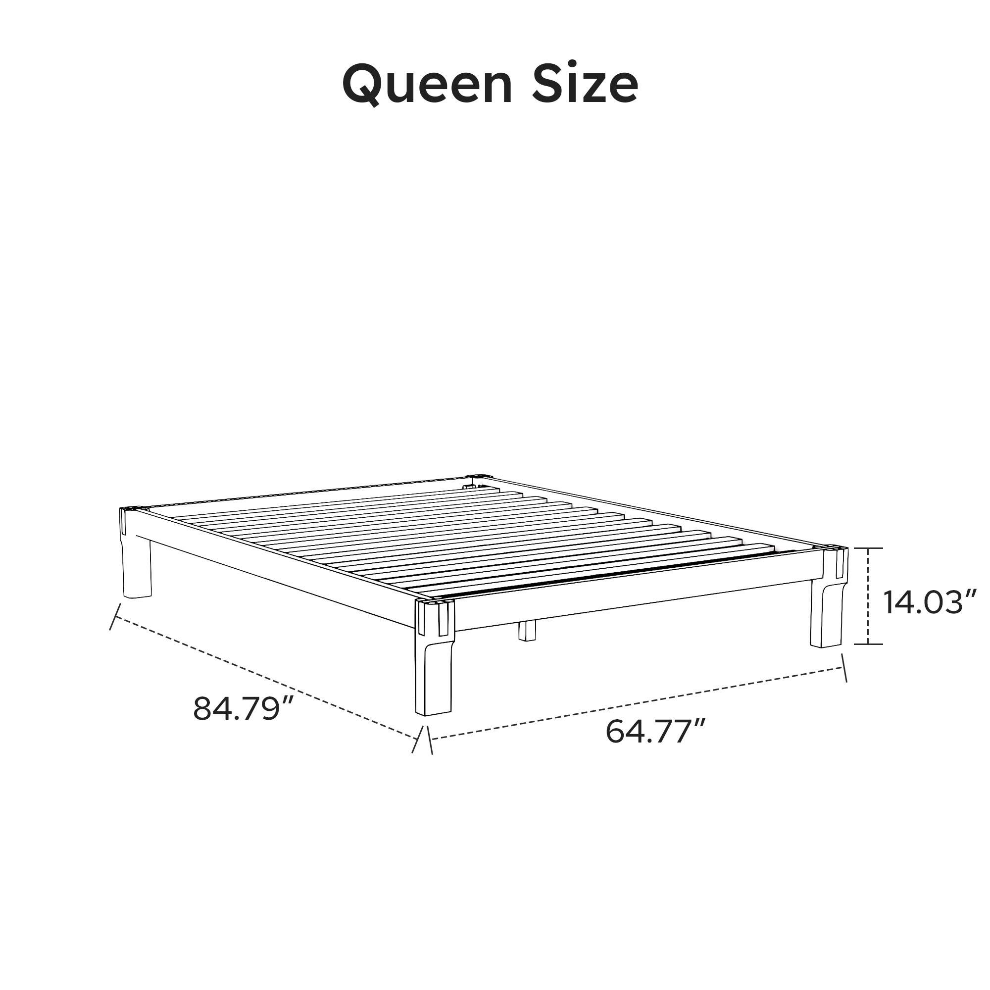 Queen Size  
14.03" x 84.79" x 64.77"