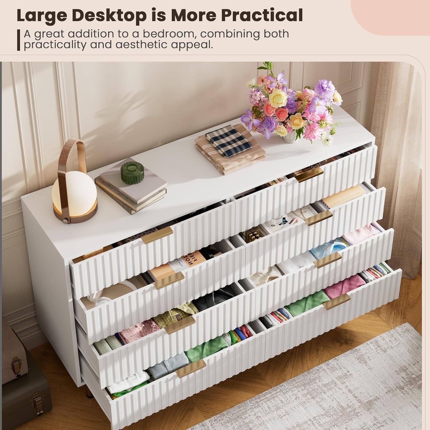 Large Desktop is More Practical

A great addition to a bedroom, combining both practicality and aesthetic appeal.