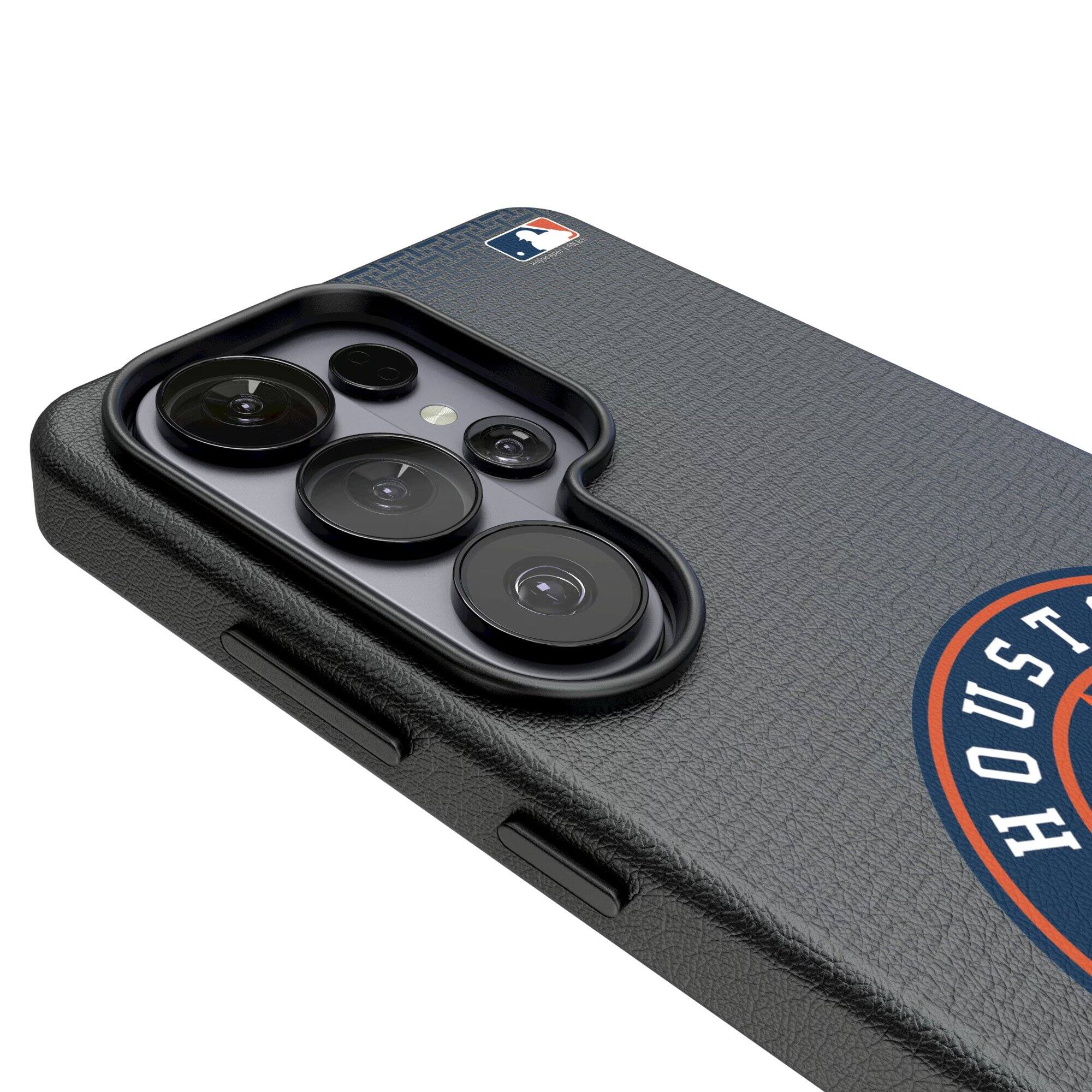 Alt View 2. Keyscaper - Houston Astros Linen Galaxy Magnetic Bump Case - S26 Plus - Black.