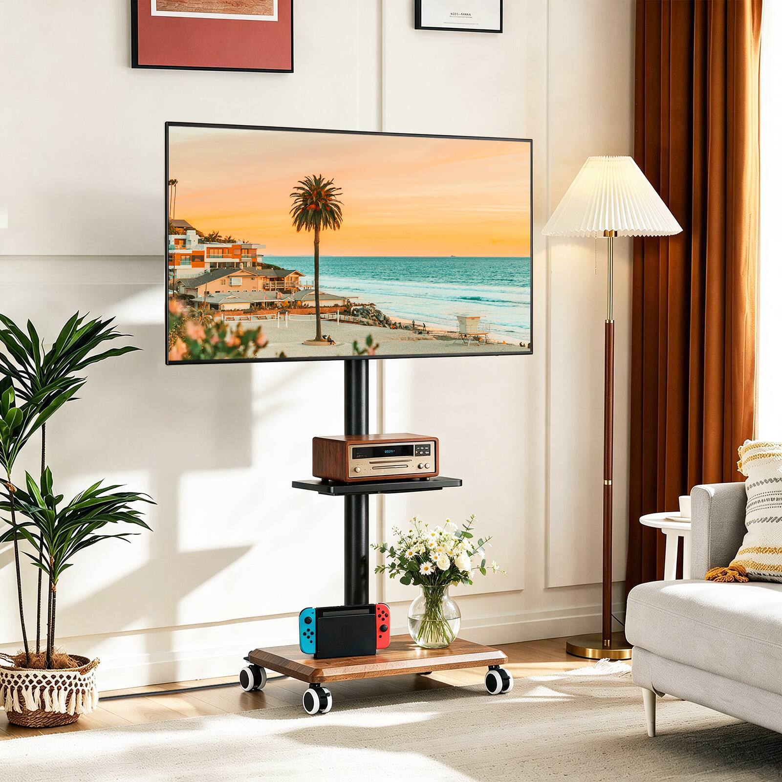 Angle. Rfiver - Suitable for 32-60 inch floor-standing TV stands - Brown.