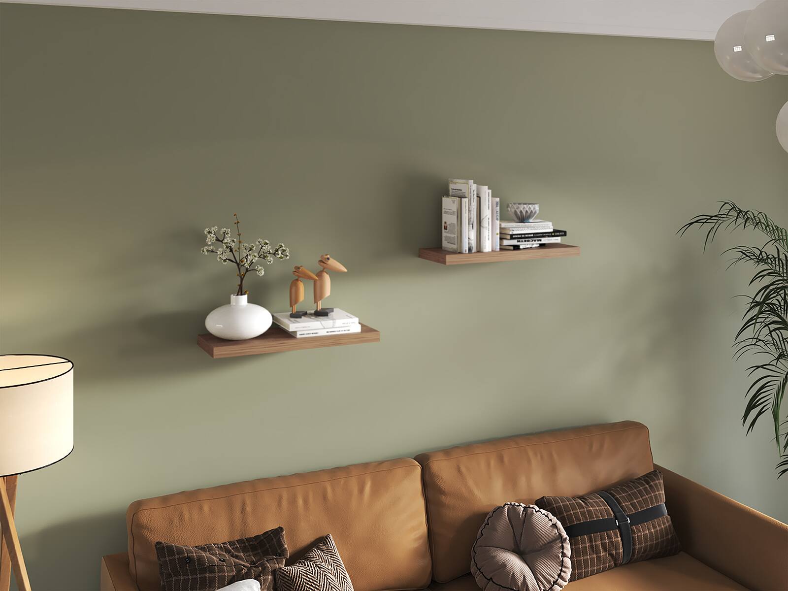 Alt View 1. TuHome - Ecco 31.5" Wide Floating Shelves Set Of 2, Shelves For Wall Decor For Bedroom, Bathroom Storage Shelves. - Light Brown.