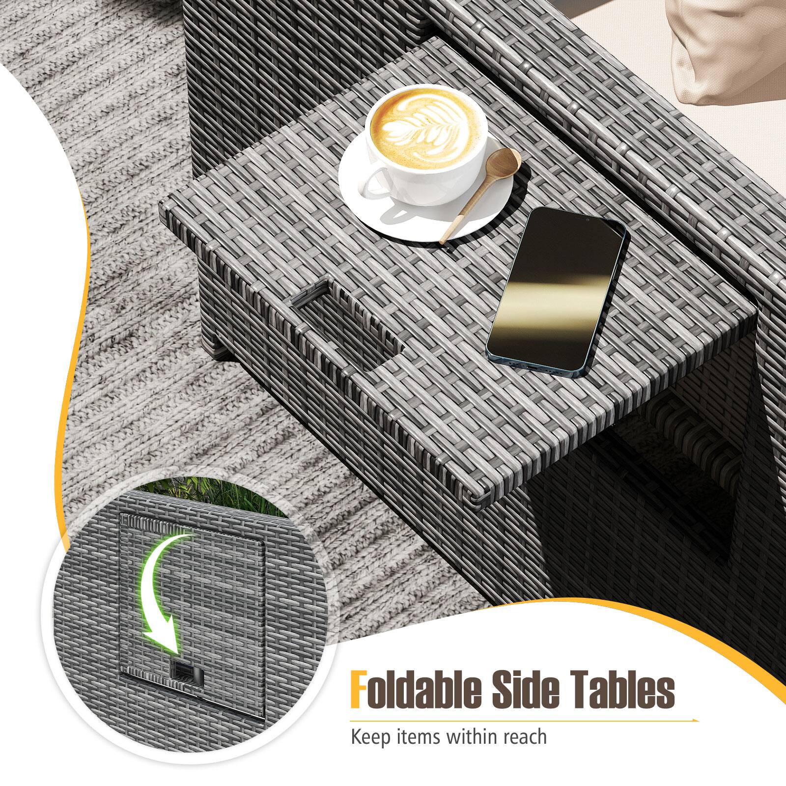 Foldable Side Tables  
Keep items within reach