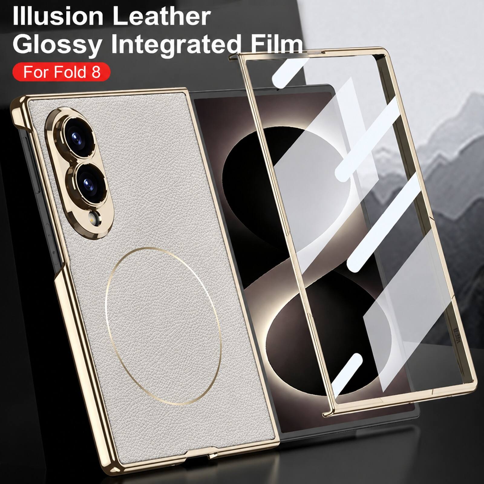 Illusion Leather Glossy Integrated Film  
For Fold 8