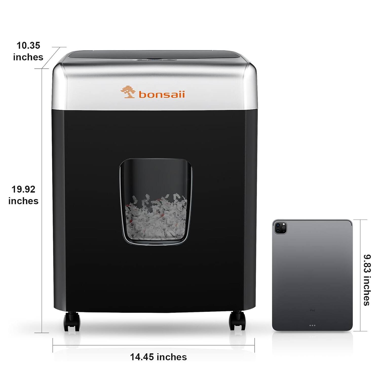10.35 inches  
19.92 inches  
9.83 inches  
14.45 inches