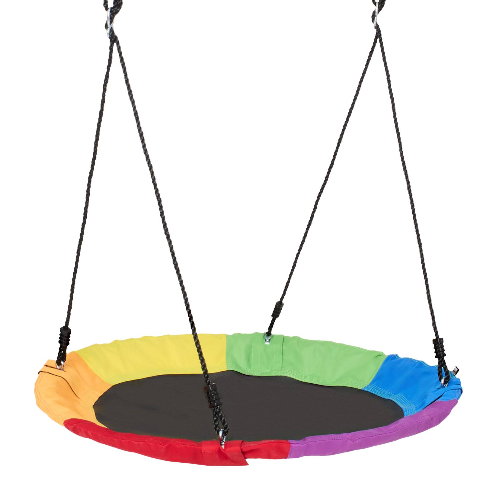 Alt View 5. VEVOR - Tree Swing, 40 Inch Saucer Swing, 750lbs Weight Capacity, 900D Oxford Fabric Swing Seat with 2 Tree Hanging Straps - Blue.