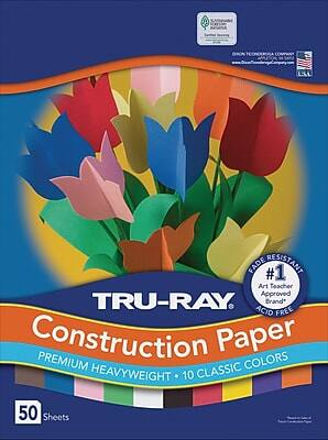 TRU-RAY Construction Paper  
Premium Heavyweight • 10 Classic Colors  
50 Sheets  

Fade Resistant #1  
Art Teacher Approved  
Acid Free  

National Art Education Association  
Approved Brand