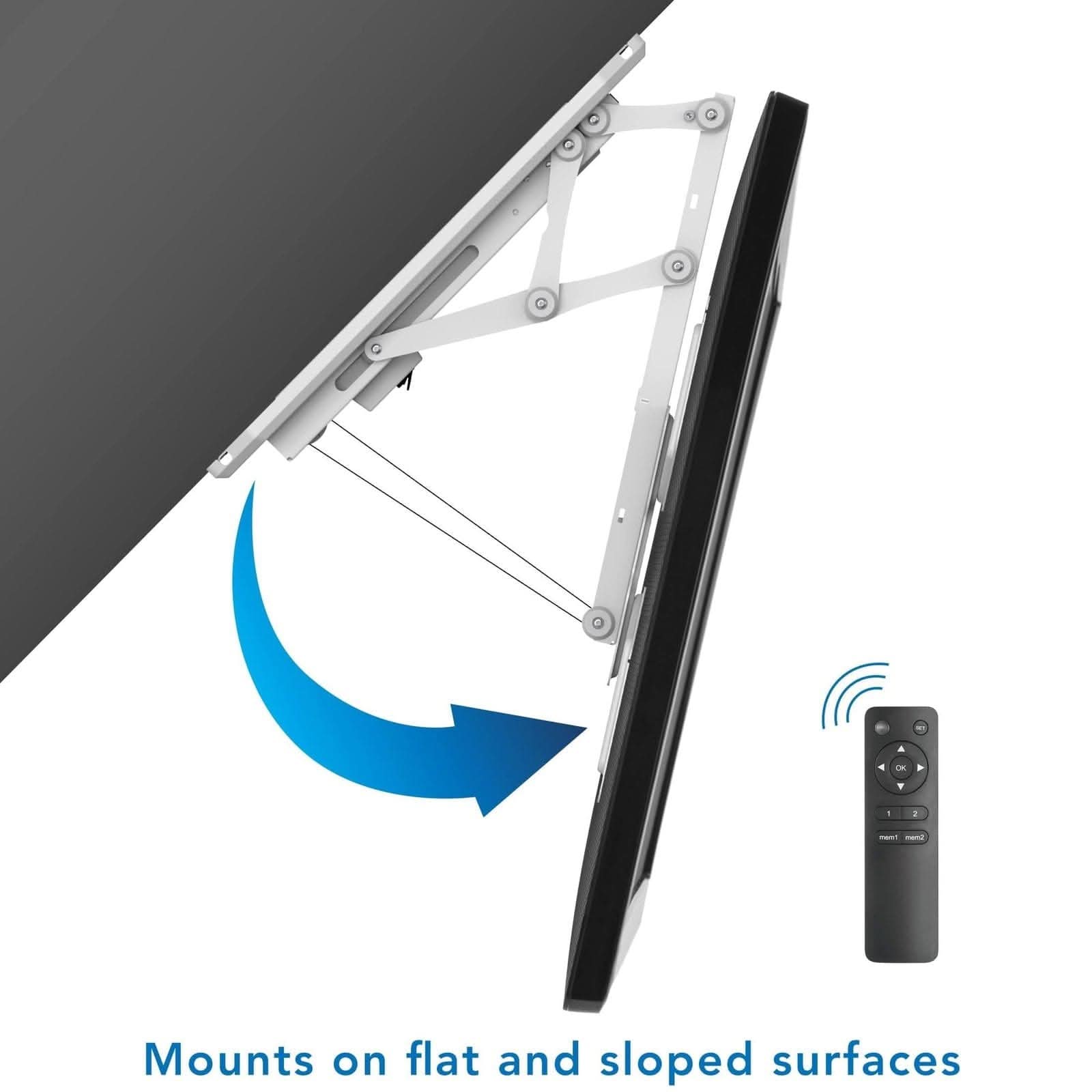 Mounts on flat and sloped surfaces