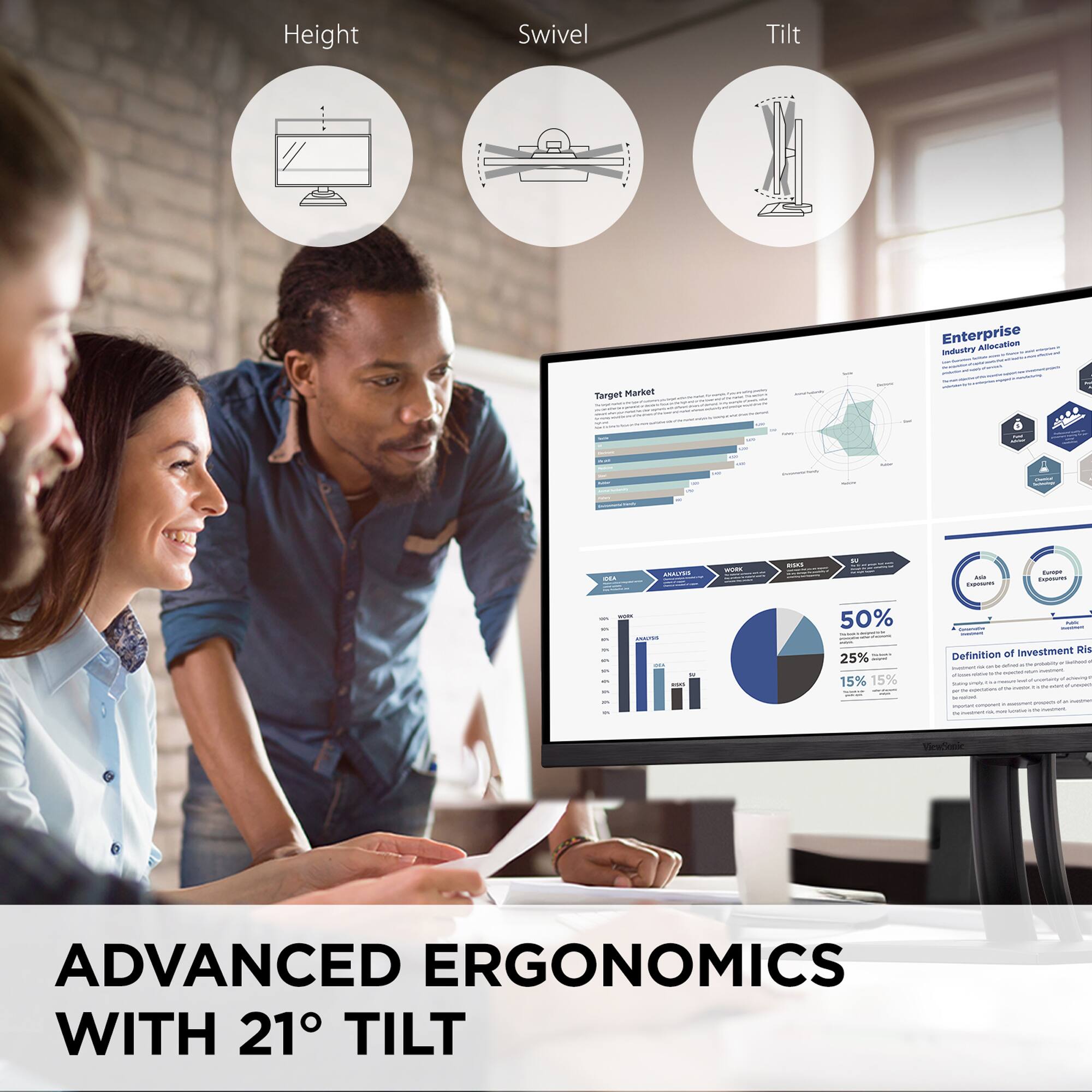 Advanced Ergonomics with 21 Tilt