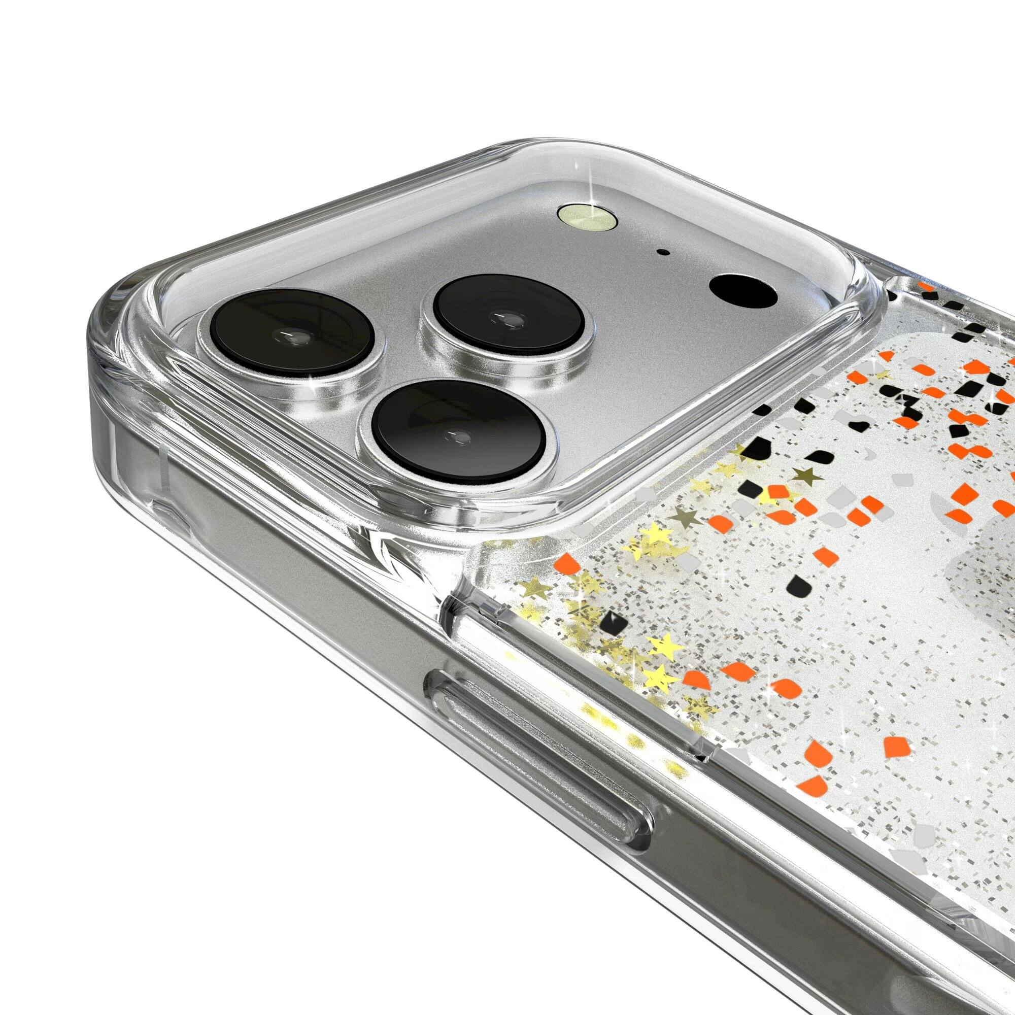 Alt View 2. Keyscaper - Oklahoma State Cowboys iPhone Glitter Confetti Design Case - 12 Pro Max - Multicolor.