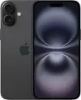 Front. Apple - Pre-Owned Excellent iPhone 16 5G 256GB - Apple Intelligence - (Unlocked) - Black.